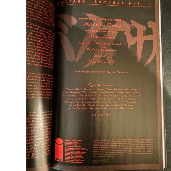 Bastard Samurai Book by Oeming Gunter Shannon, 2007, PG, Very Good Condition - Picture 3 of 4